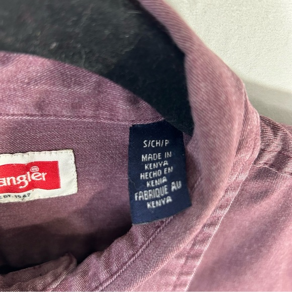 Wrangler Est 1947 Collar Pocket Western Casual Button Down Long Sleeve Sz S - Picture 4 of 15